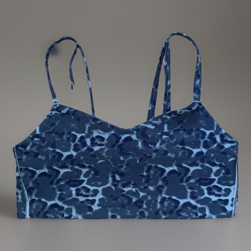 All In Motion Sports Bra Size Large Blue Animal Print